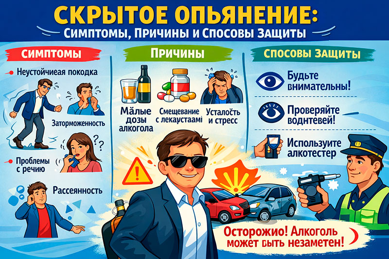 Скрытое опьянение: симптомы, причины и способы защиты.…