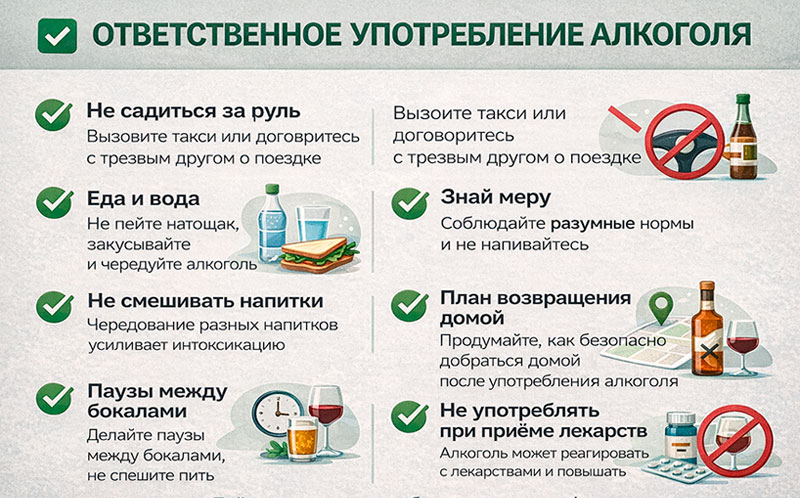 Ответственное поведение при употреблении алкоголя