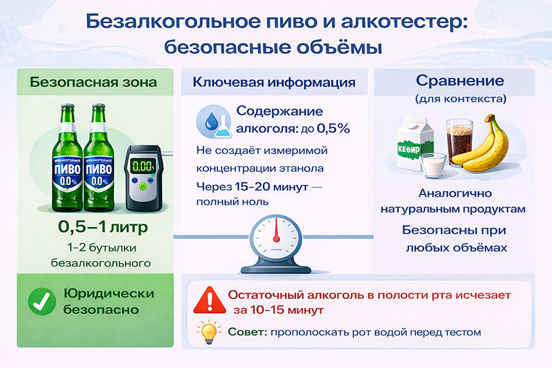 Безопасные объемы безалкогольного пива