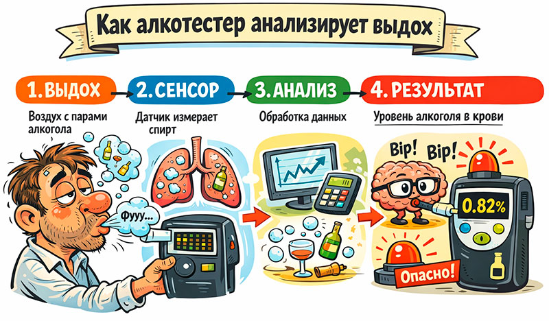 Как работает алкотестер