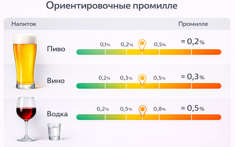 Таблица с визуализацией напитков