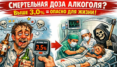 Смертельная доза алкоголя: сколько промилле отделяют…