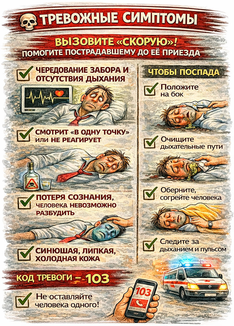 Действия до приезда скорой помощи при алкоголном отравлении