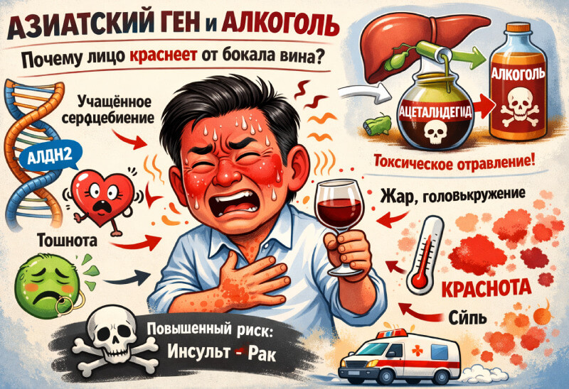 Алкоголь и покраснение лица. Почему краснеет лицо после…