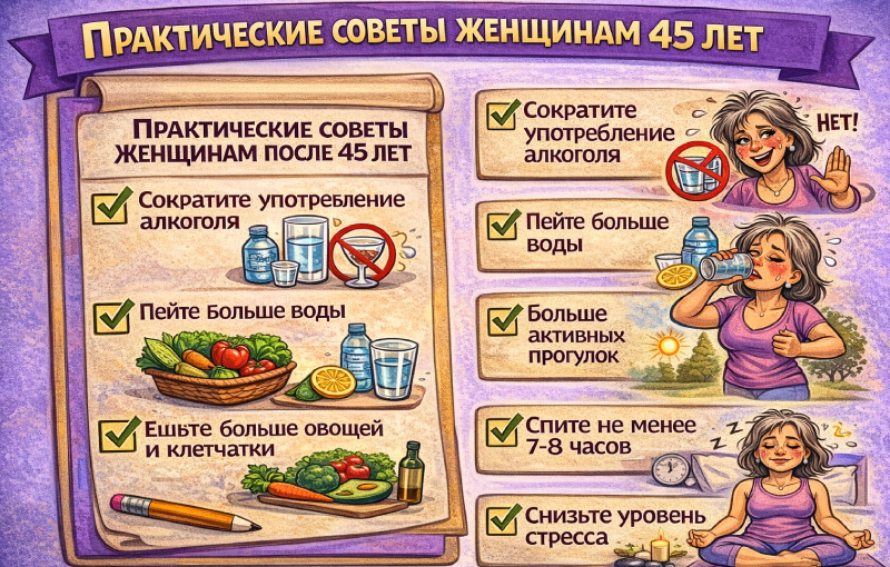 Практические рекомендации женщинам после 45