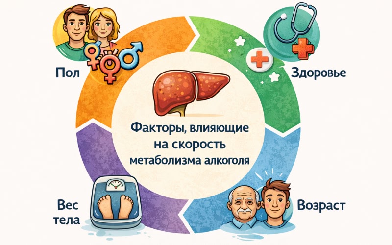 Факторы, влияющие на скорость метаболизма алкоголя