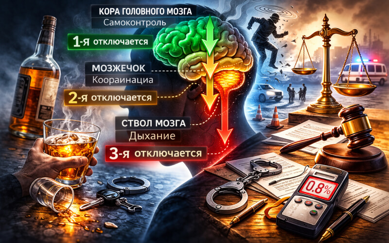 Эффекты алкоголя на мозг человека