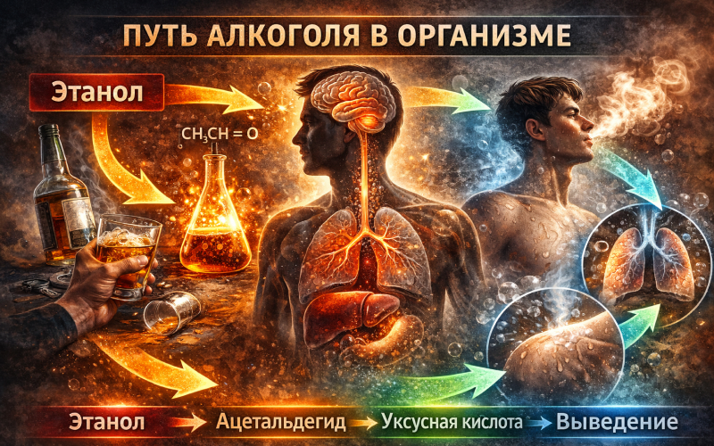 Путь алкоголя в организме