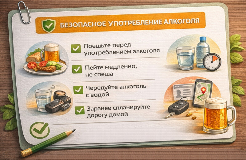 Безопасное употребление алкоголя