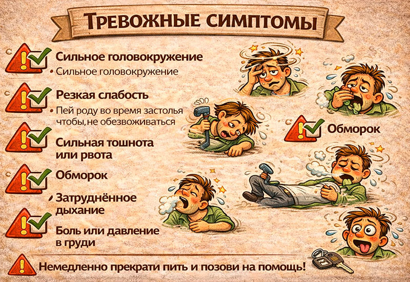 Тревожные симптомы