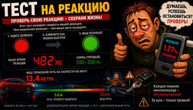 Тест на реакцию водителя онлайн — проверка внимания…