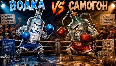 Что вреднее для организма: водка или домашний самогон?